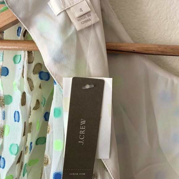 *NWT* J.CREW Wonder Dot Chiffon Midi Dress – Women's S/4 - Picture 9 of 10